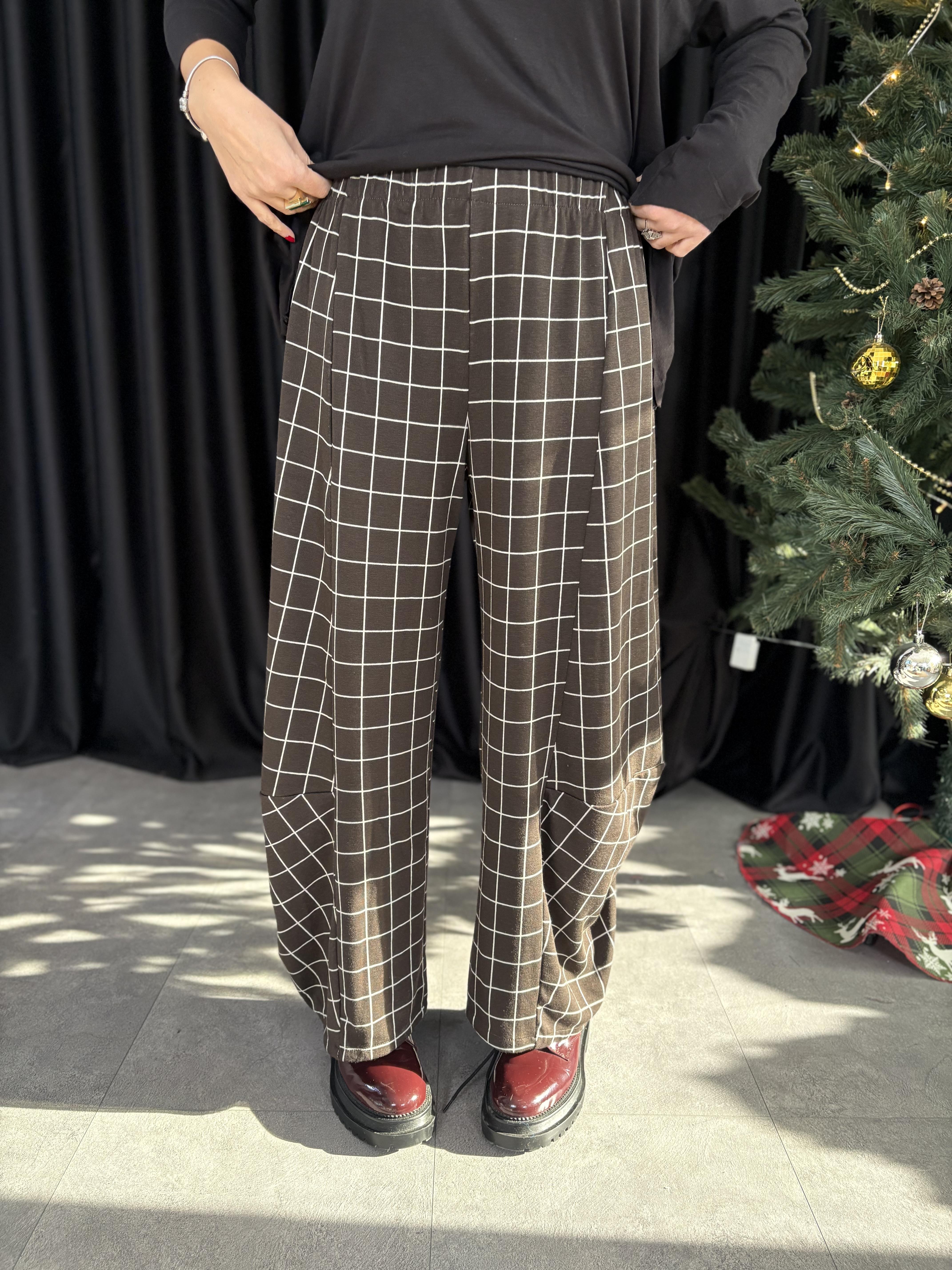 Acı Kahve Triko Şalvar Pantolon