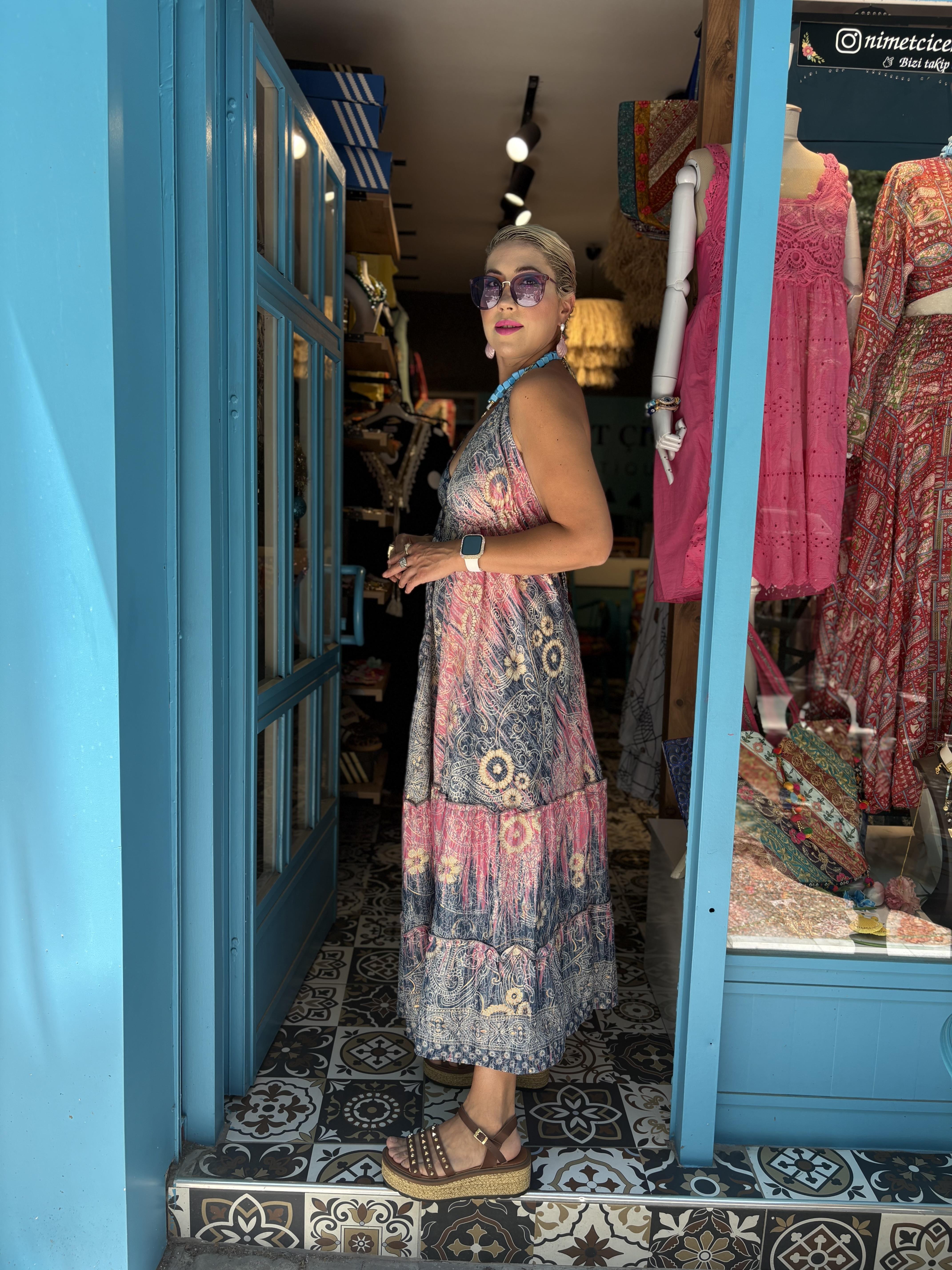 Hint İpeği Elbisesi 4