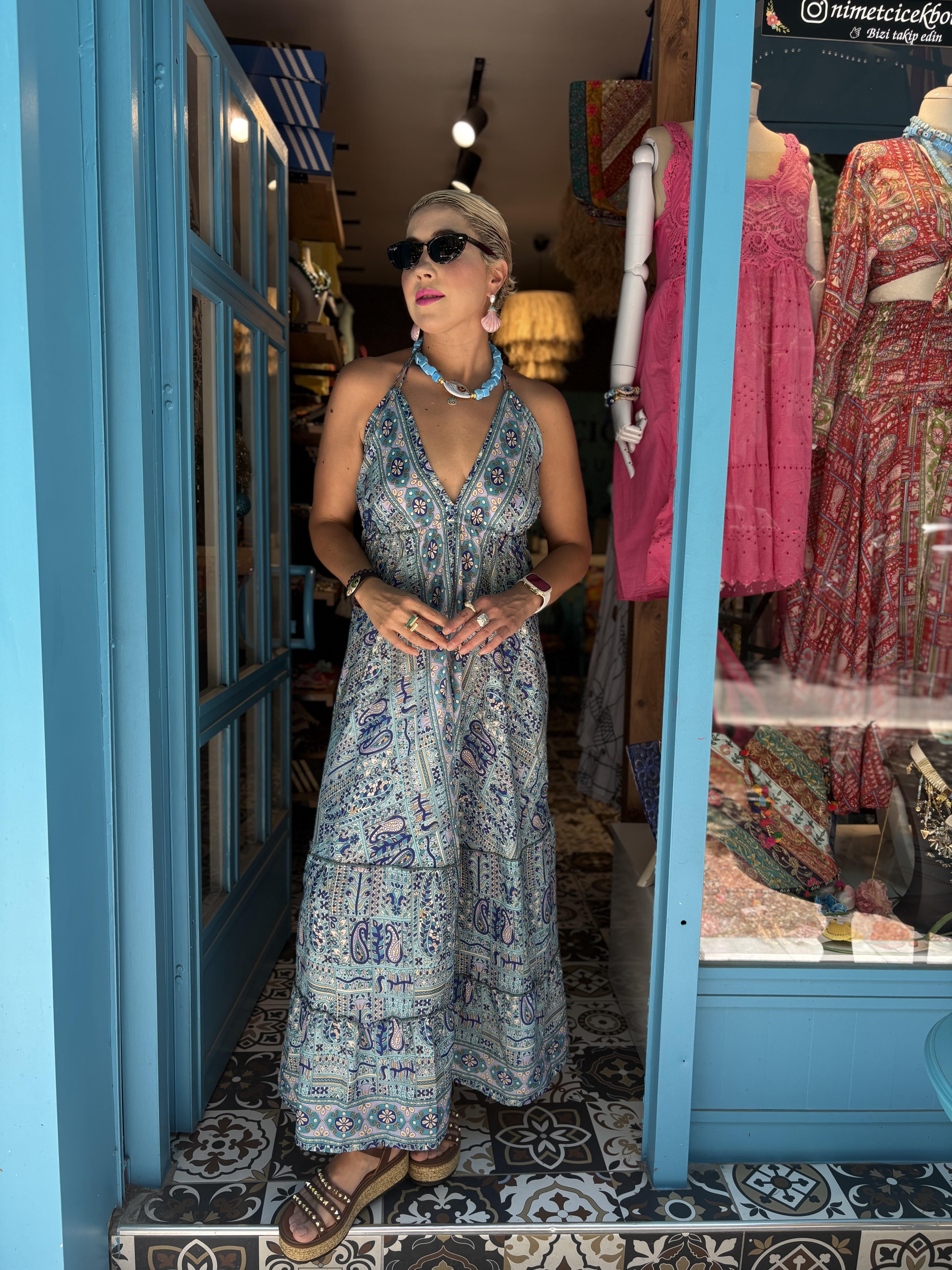 Hint İpeği Elbisesi 6