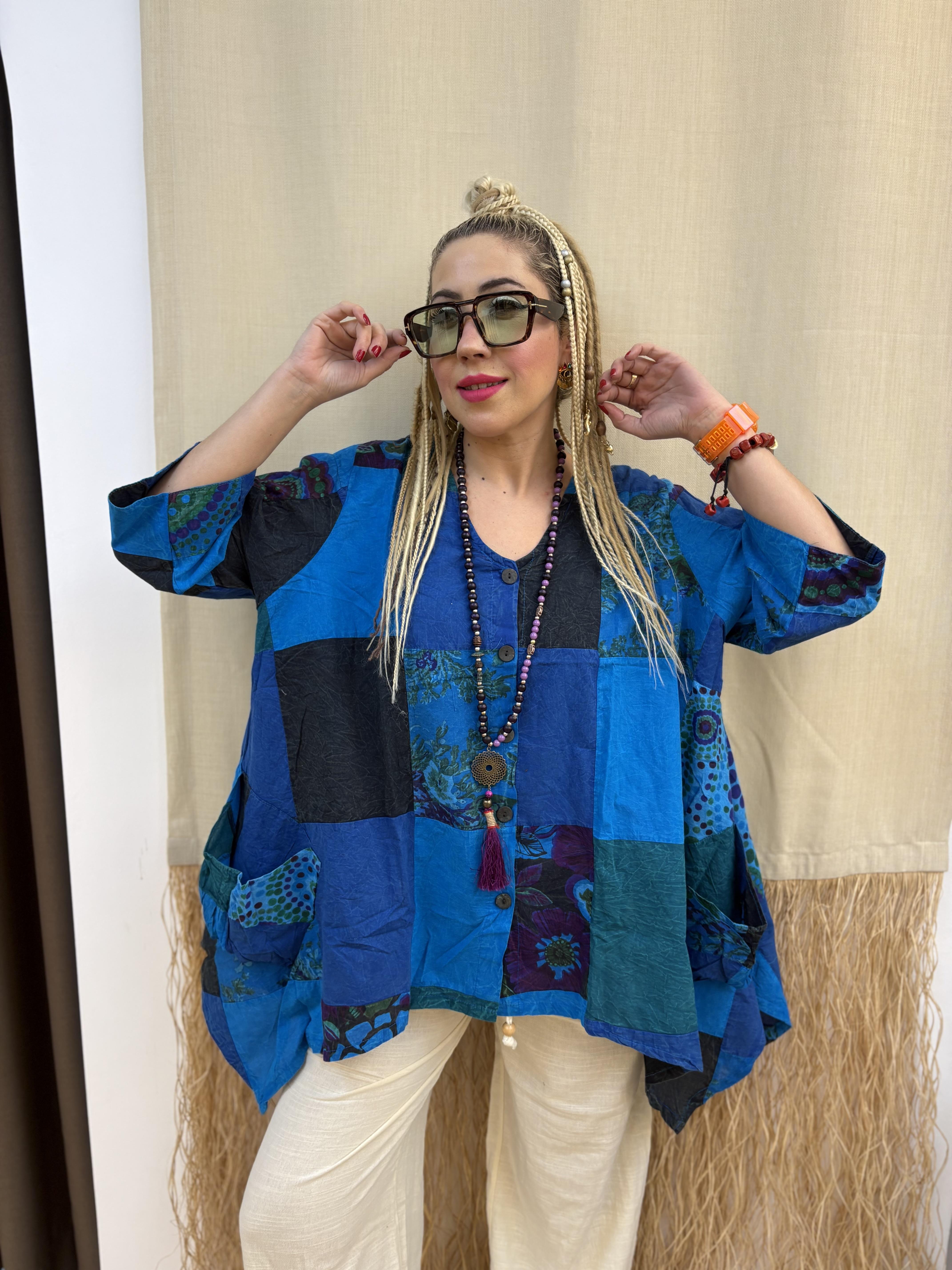 Hint Nepal Mavi Gömlek