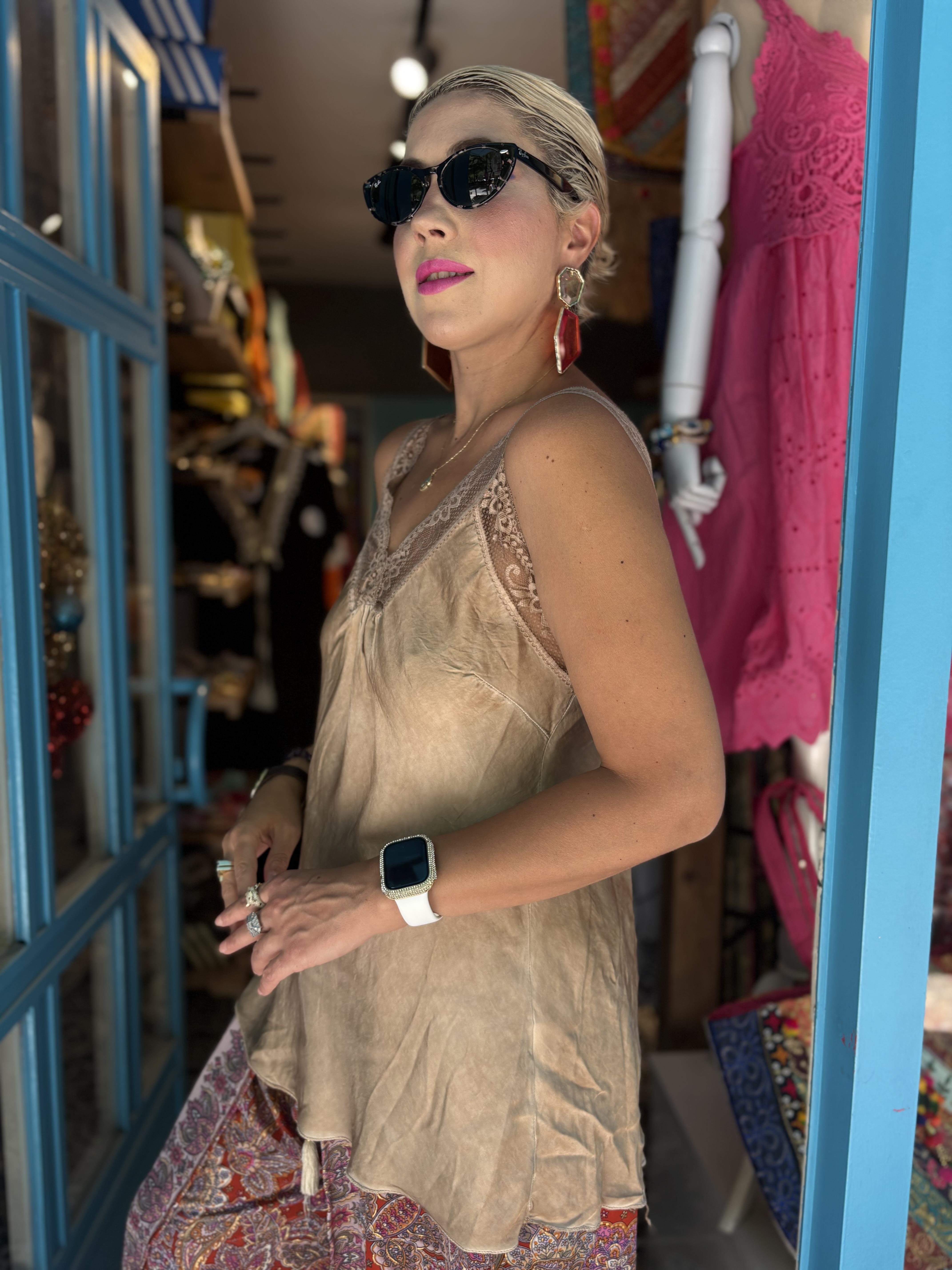 İtalyan Camel İpek Bluz