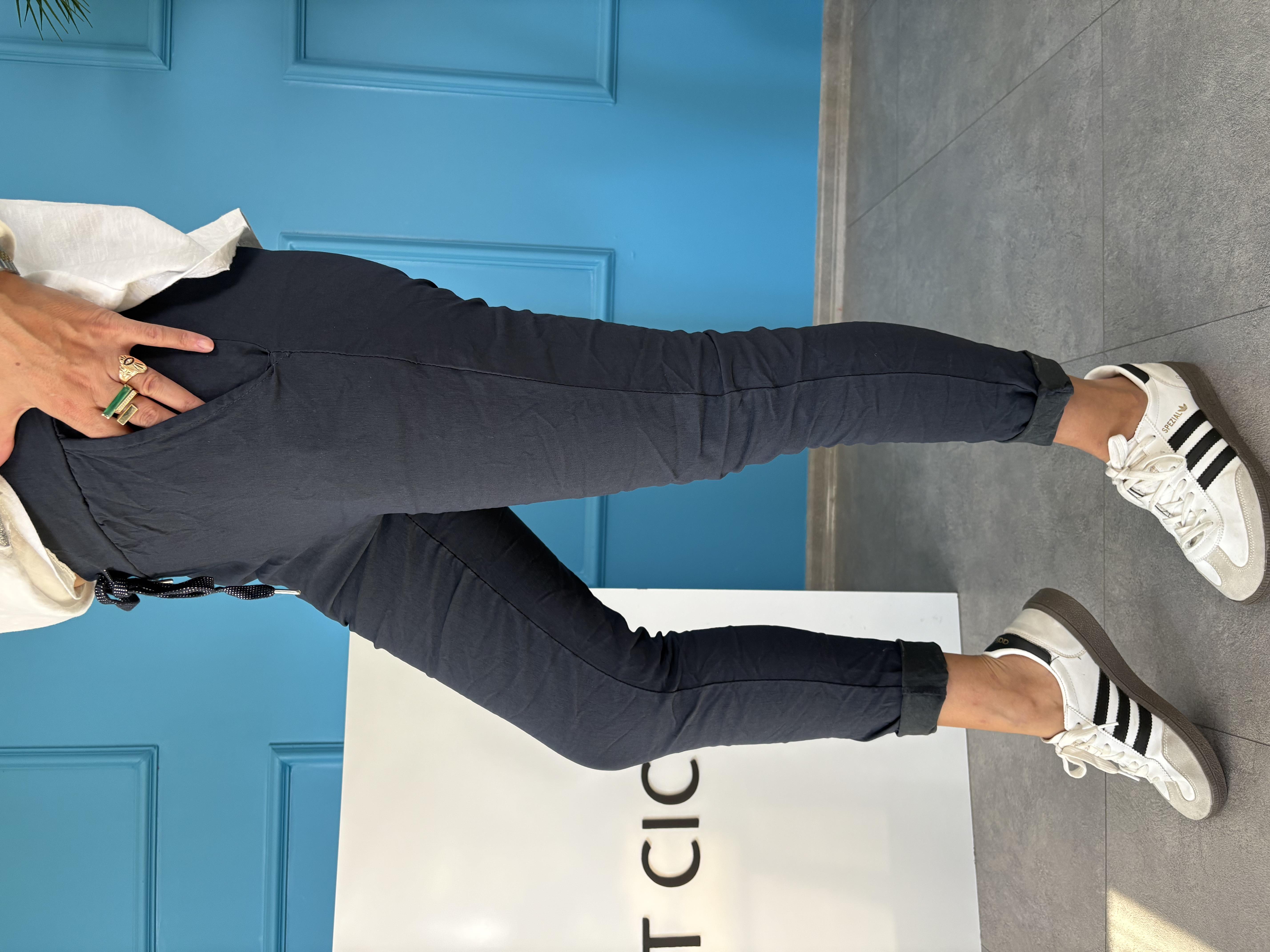 İtalyan Likralı Lacivert Pantolon