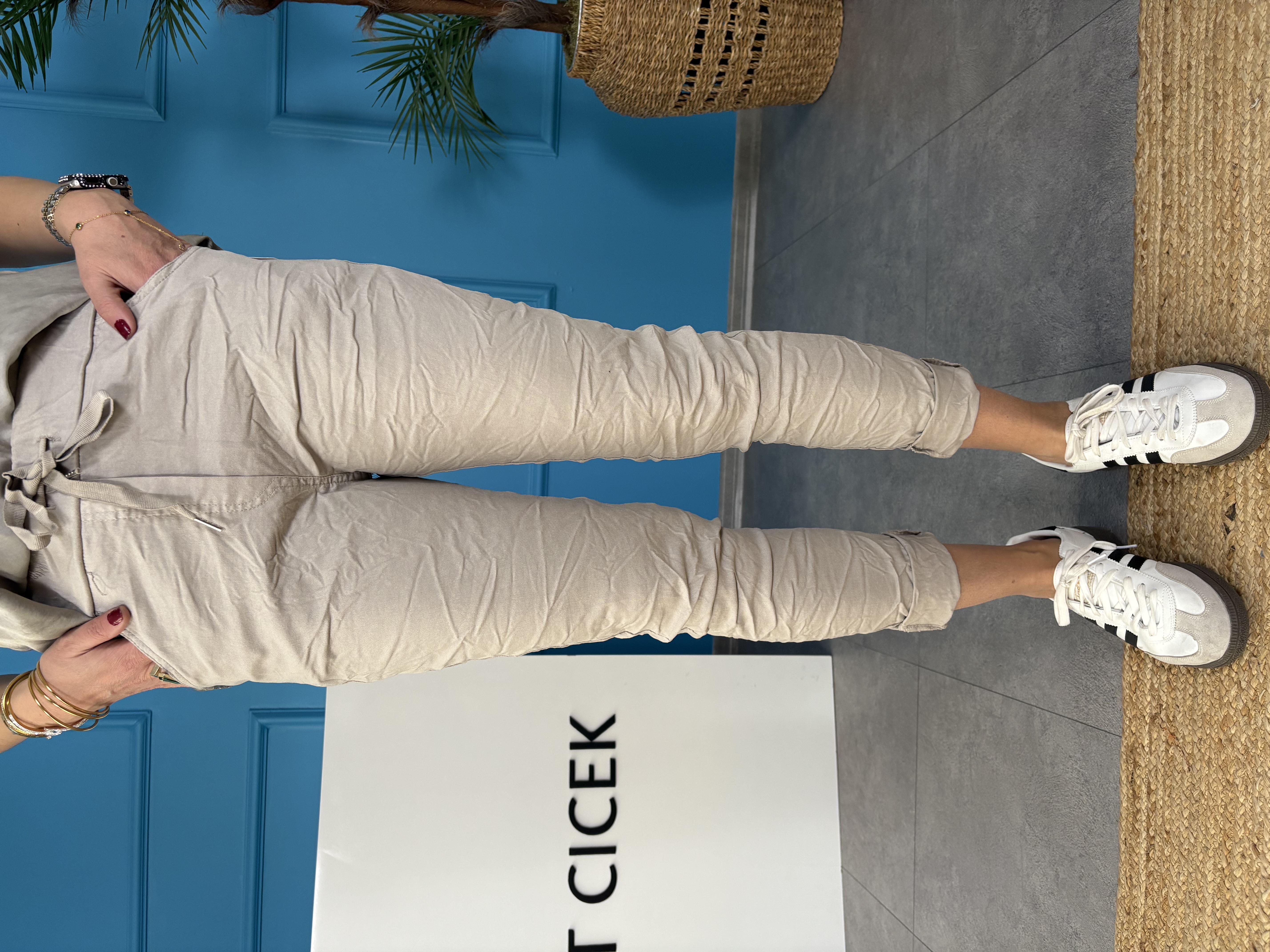 İtalyan Likralı Vizon Pantolon