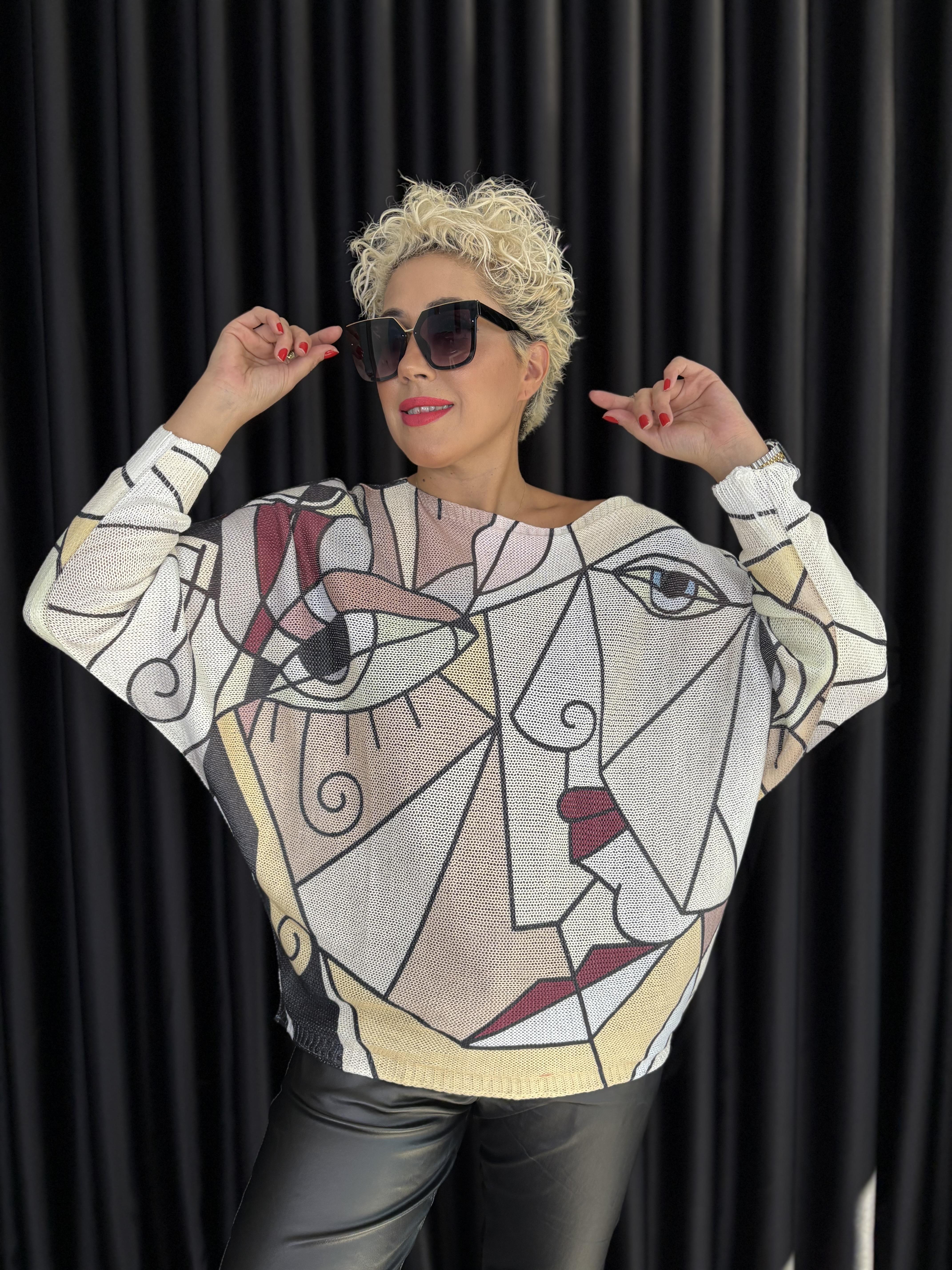 İtalyan Merserize Desenli Triko 8