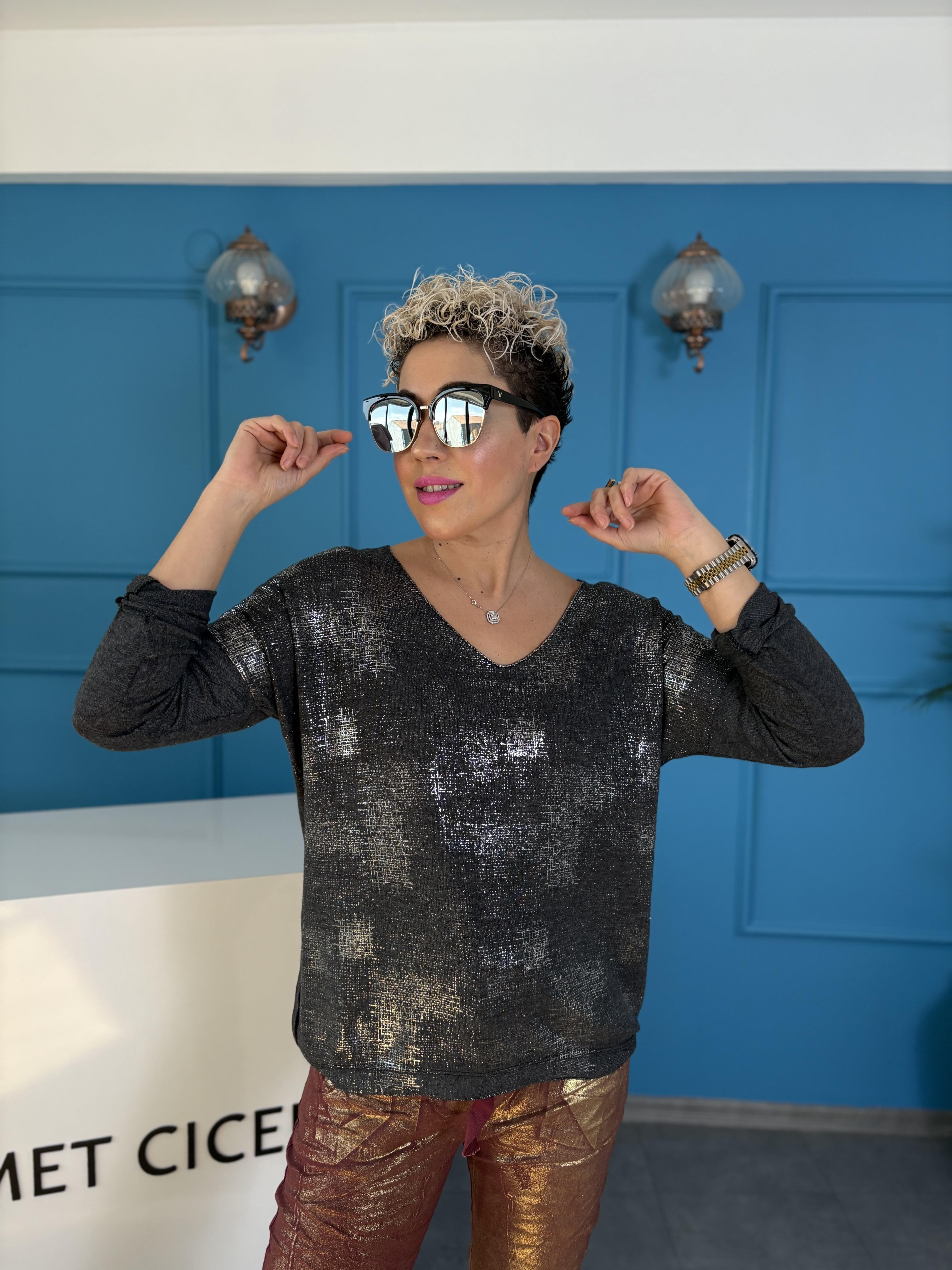 İtalyan Varaklı Limon Küfü Bluz