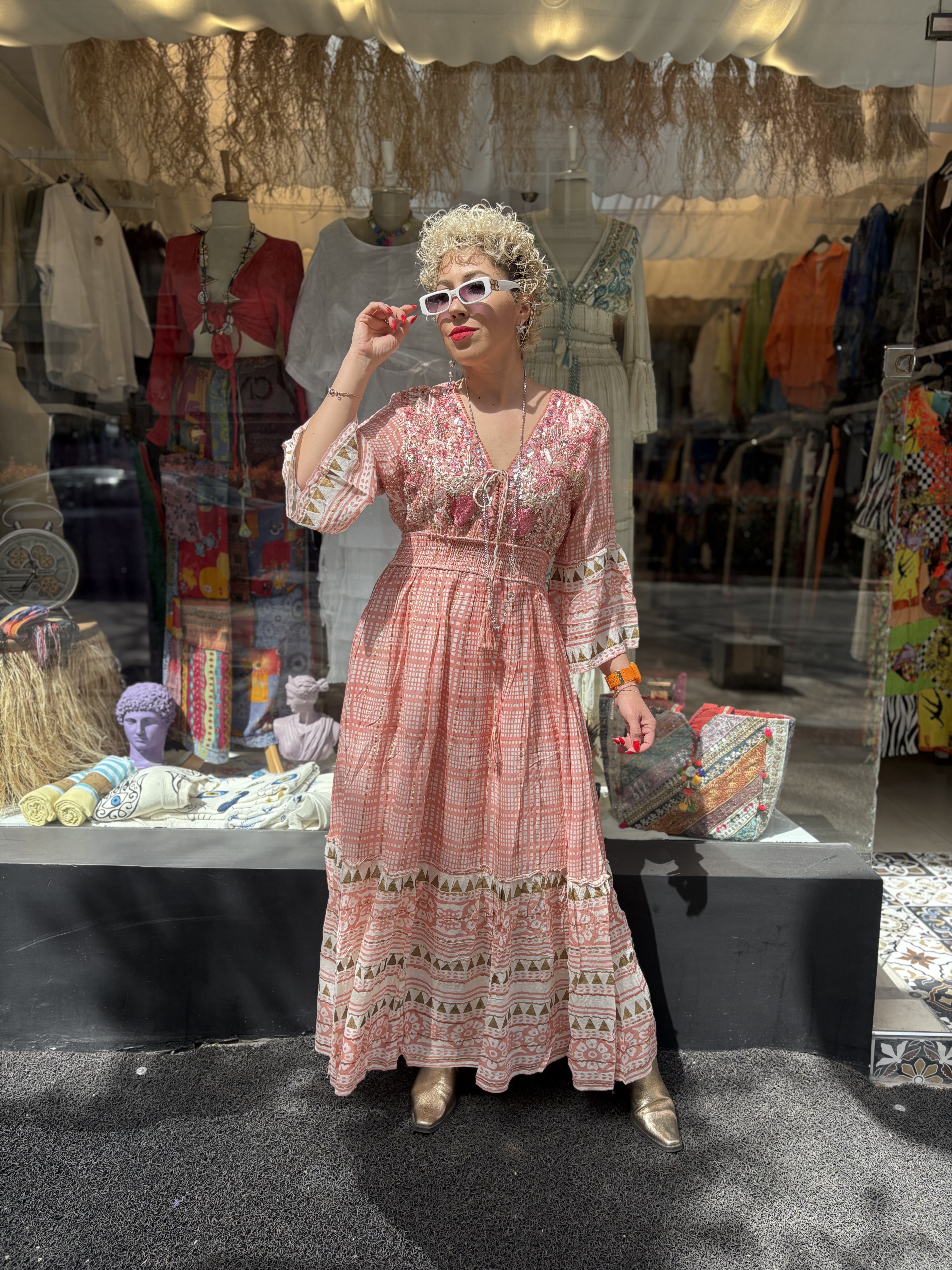 İthal Payet Detaylı Elbise