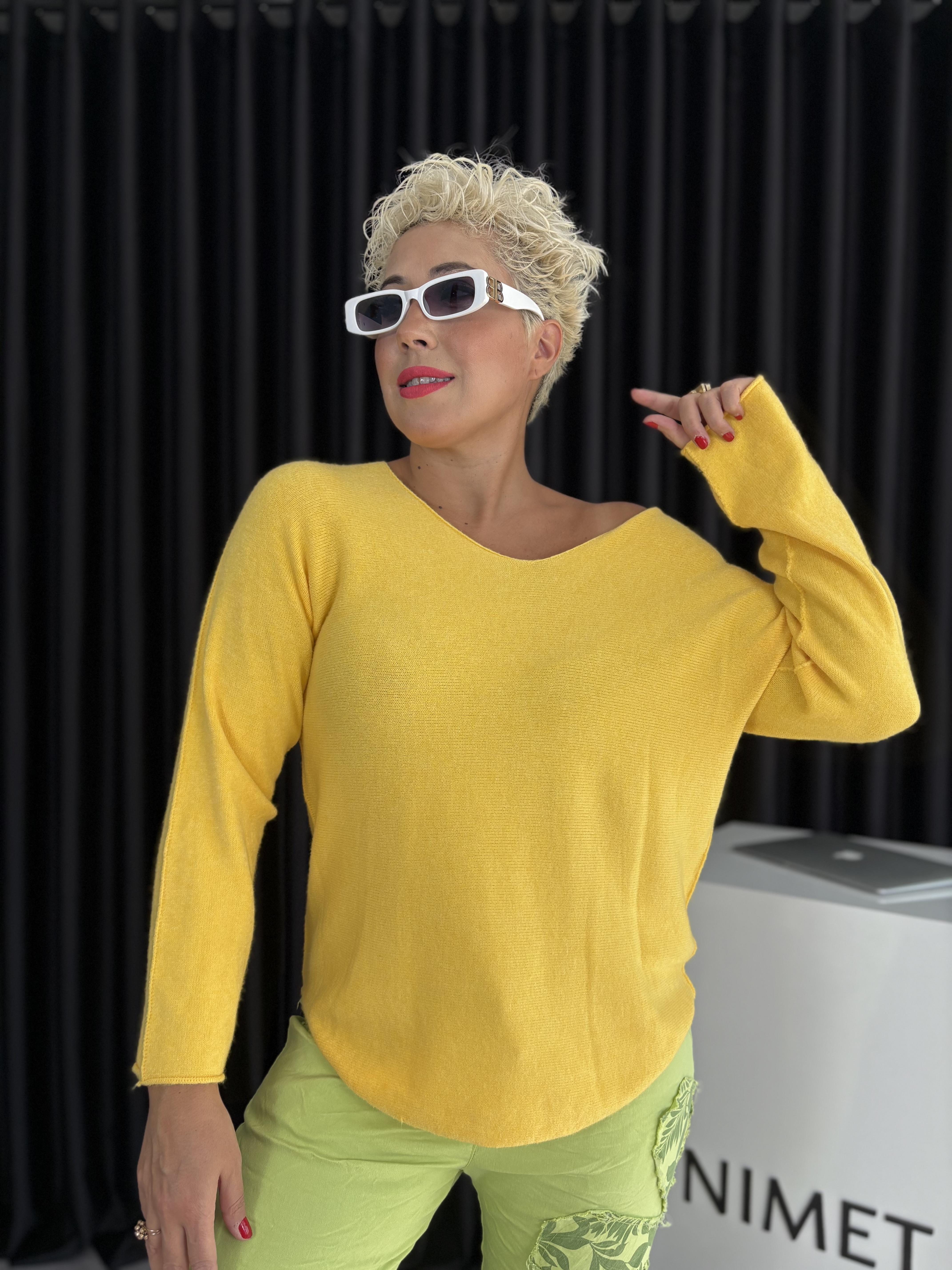 İthal Sarı Kaşmir Kazak