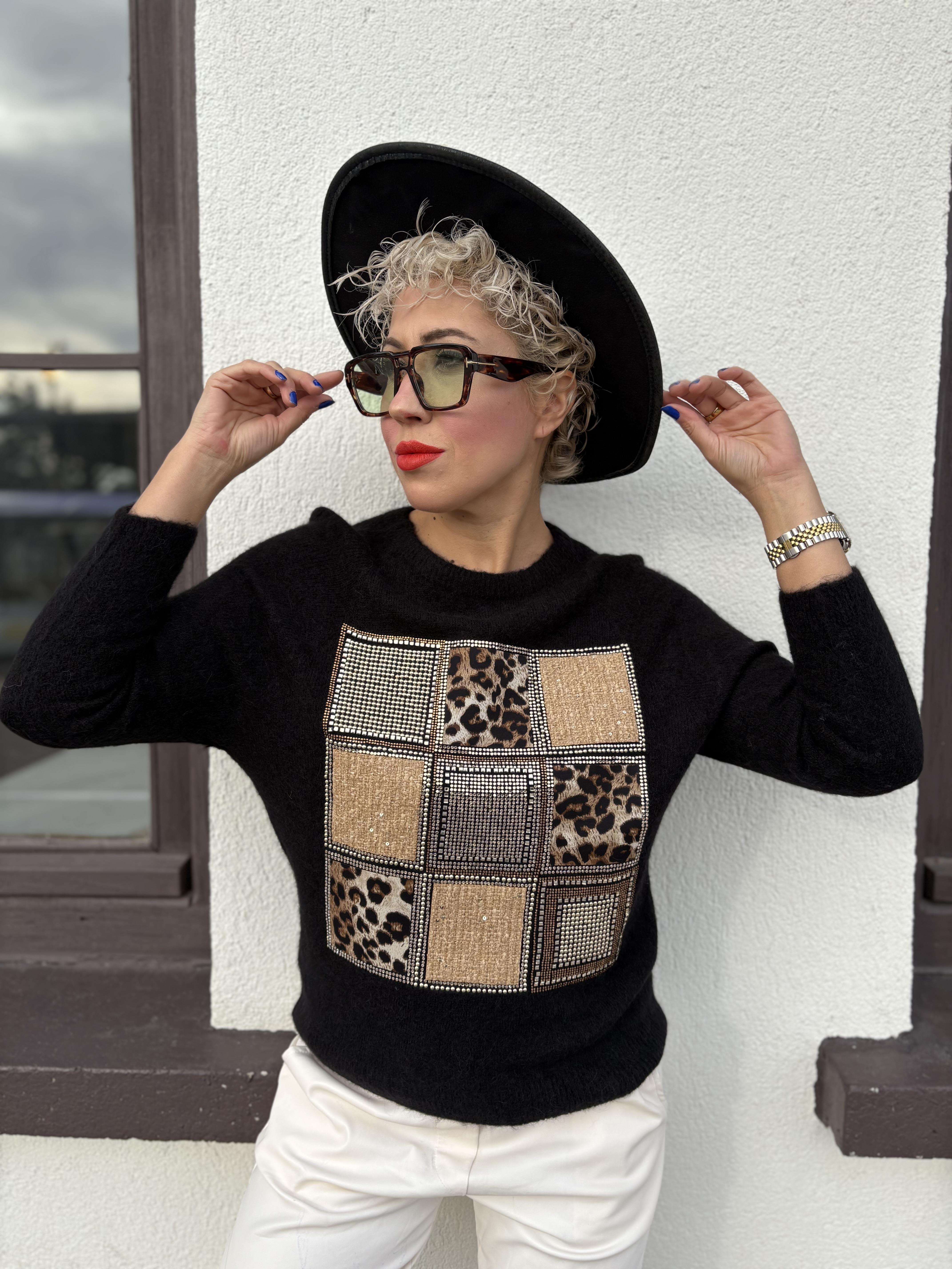 İthal Siyah Angora Kazak