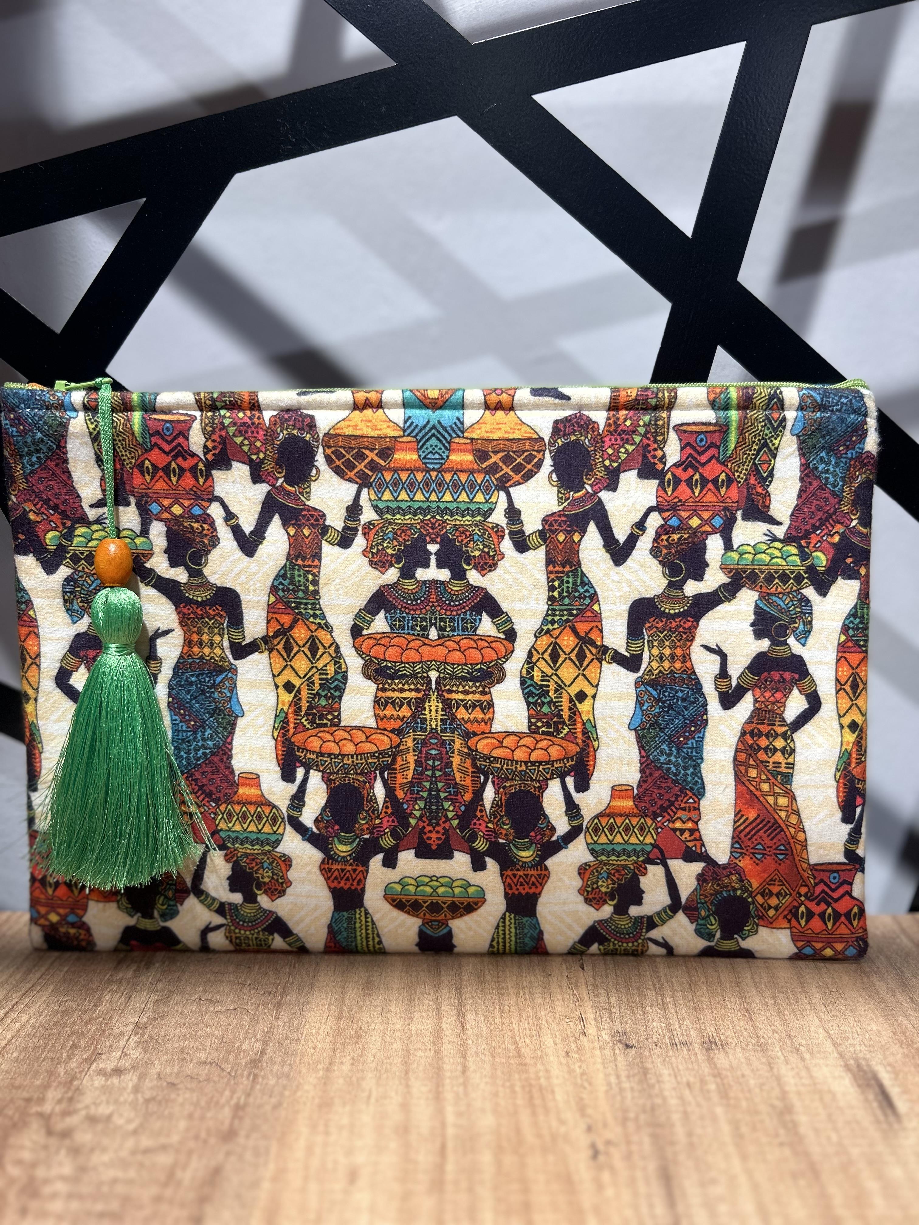 Kız Desenli Clutch Çanta