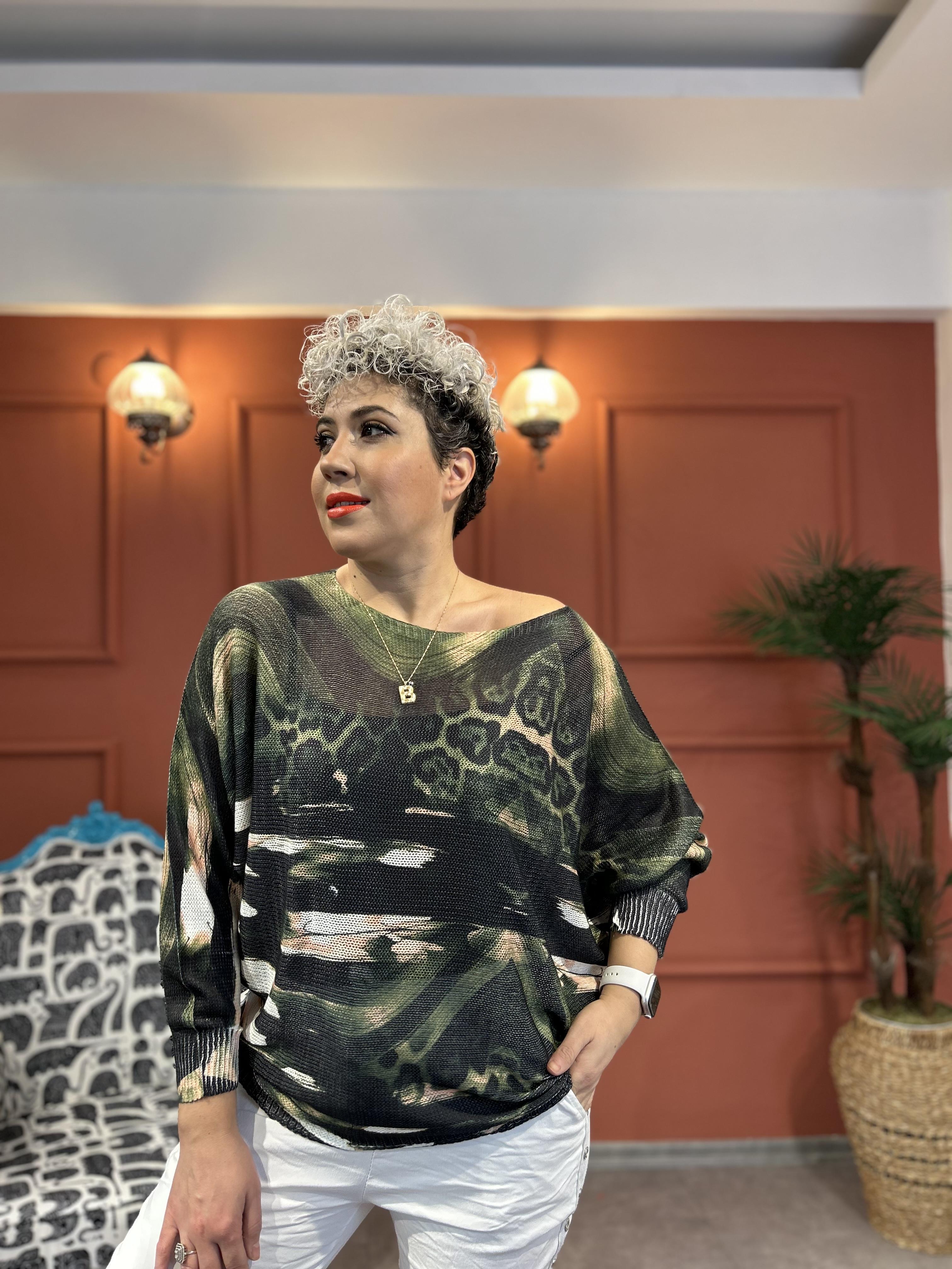 Leopar Desenli Merserize İtalyan Triko 2