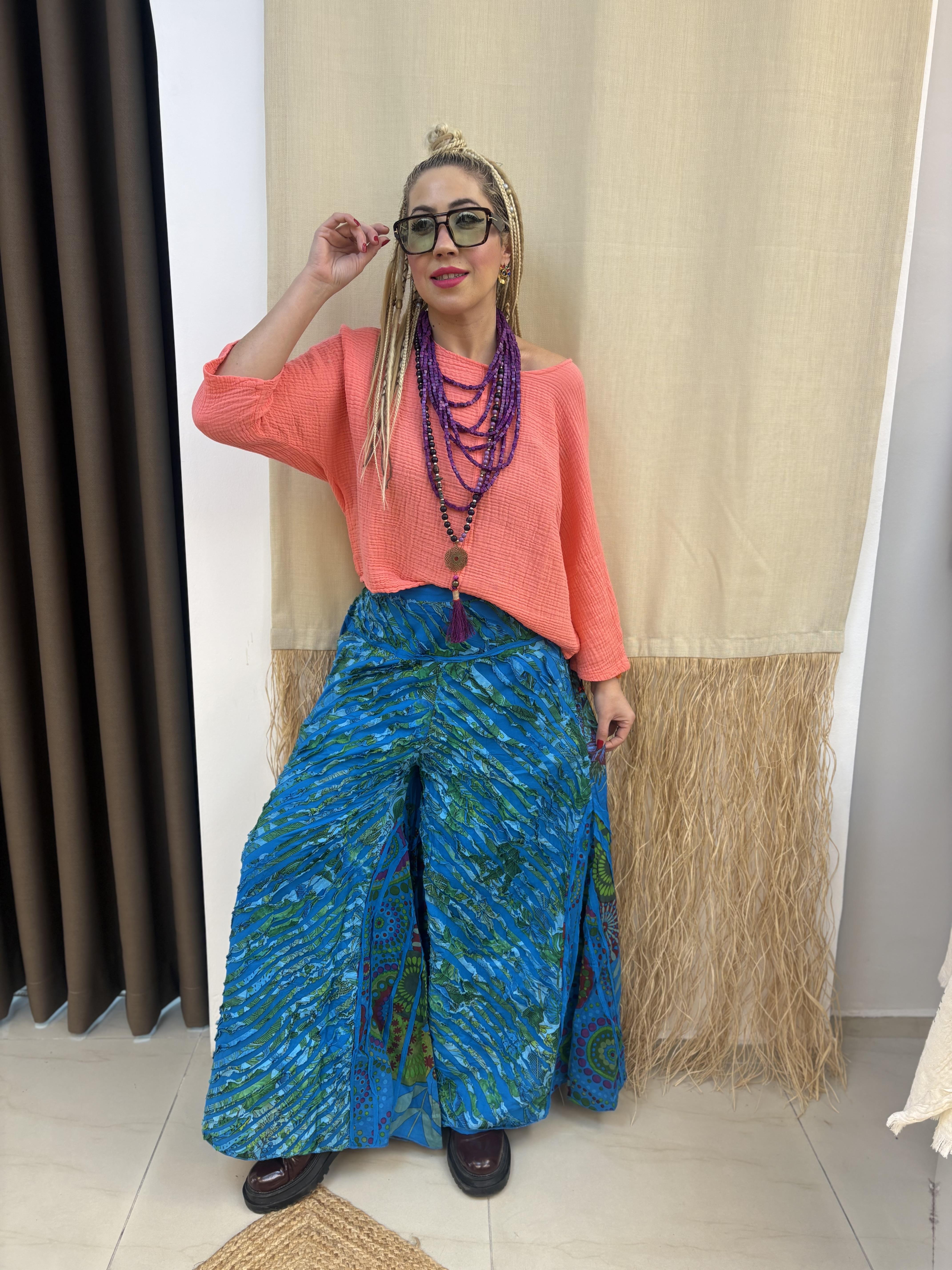 Mavi Hint Pantolon Etek 