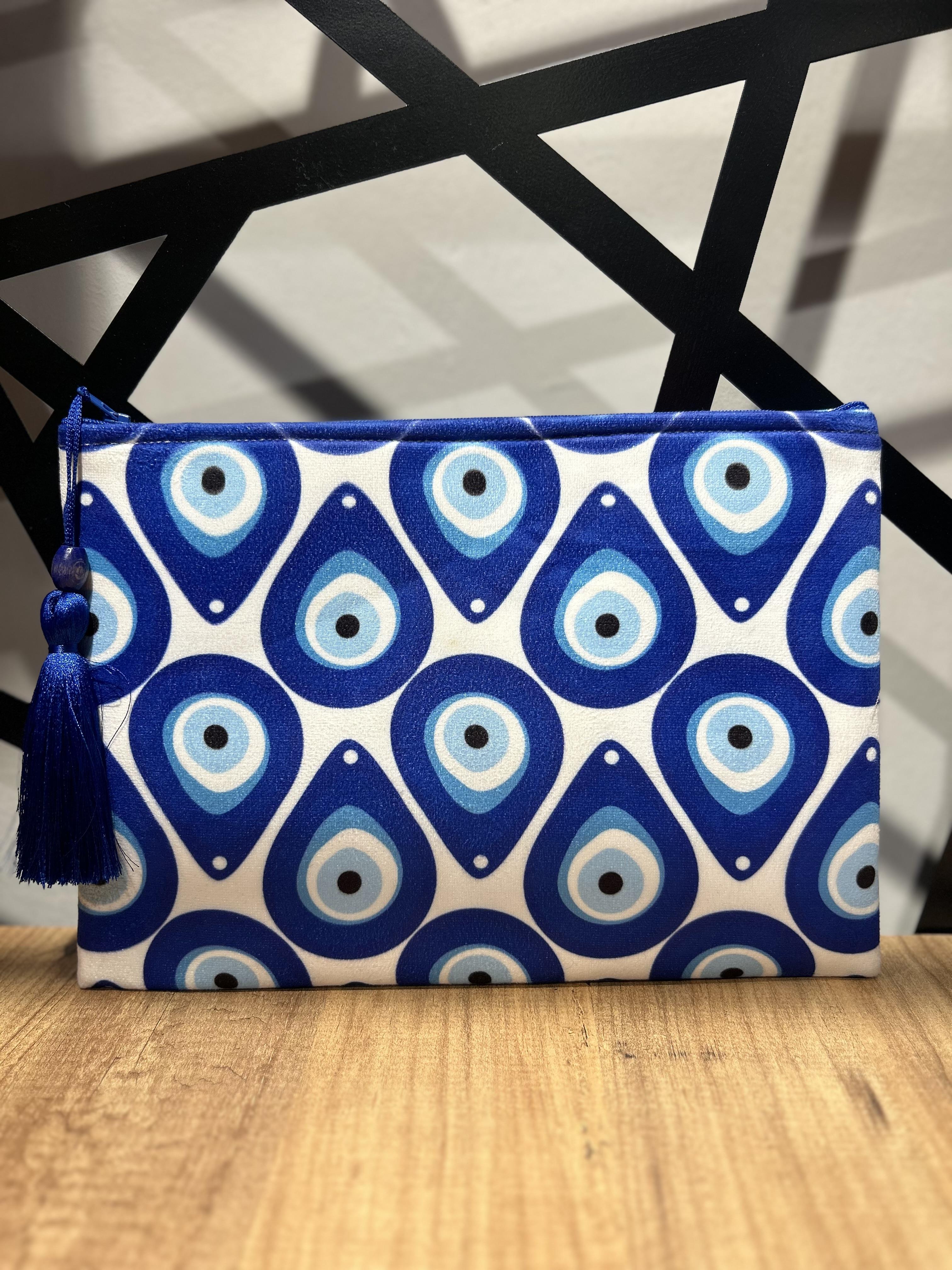 Nazar Boncuk Detay Clutch Çanta