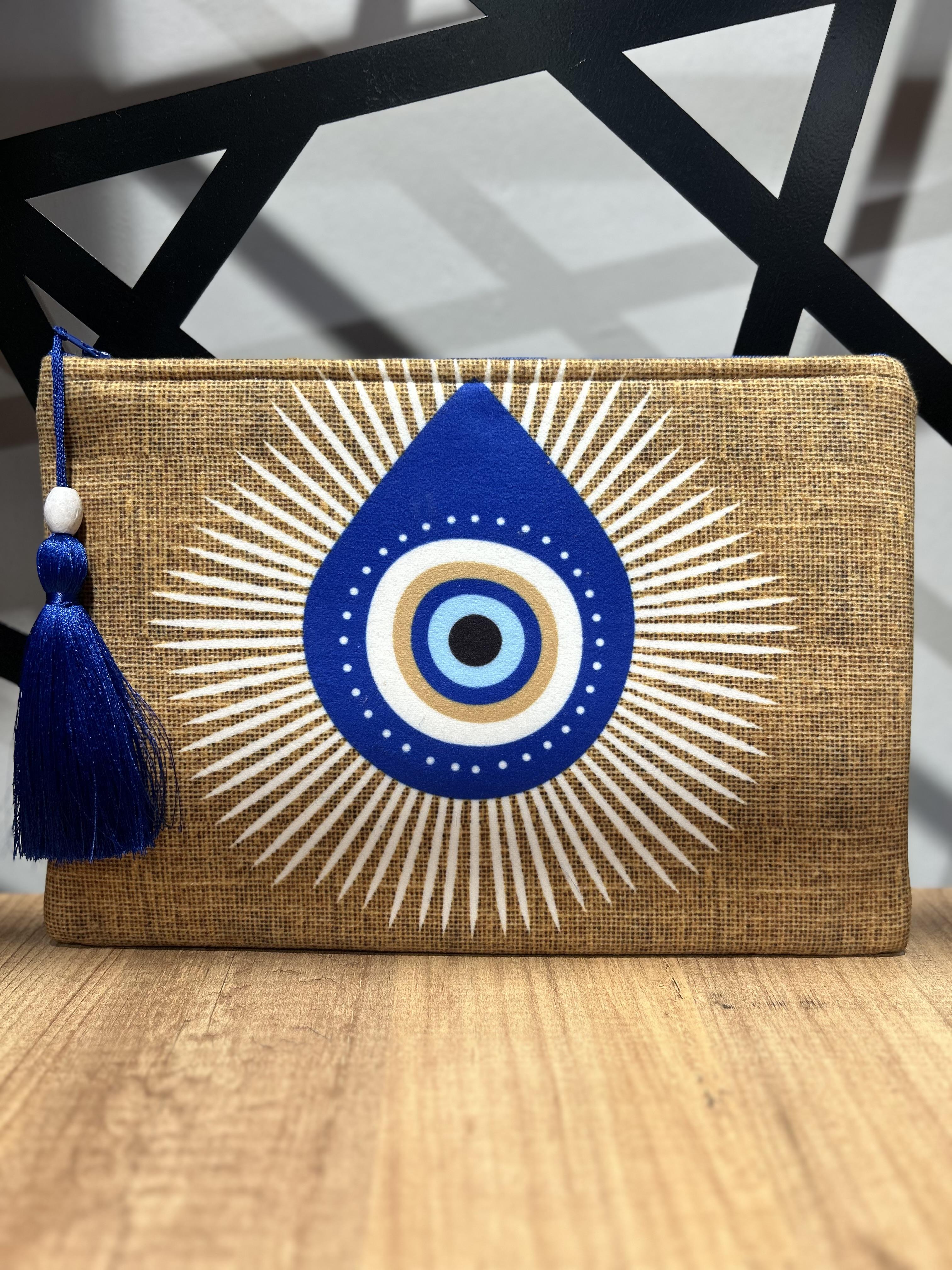 Nazar Boncuklu Clutch Çanta