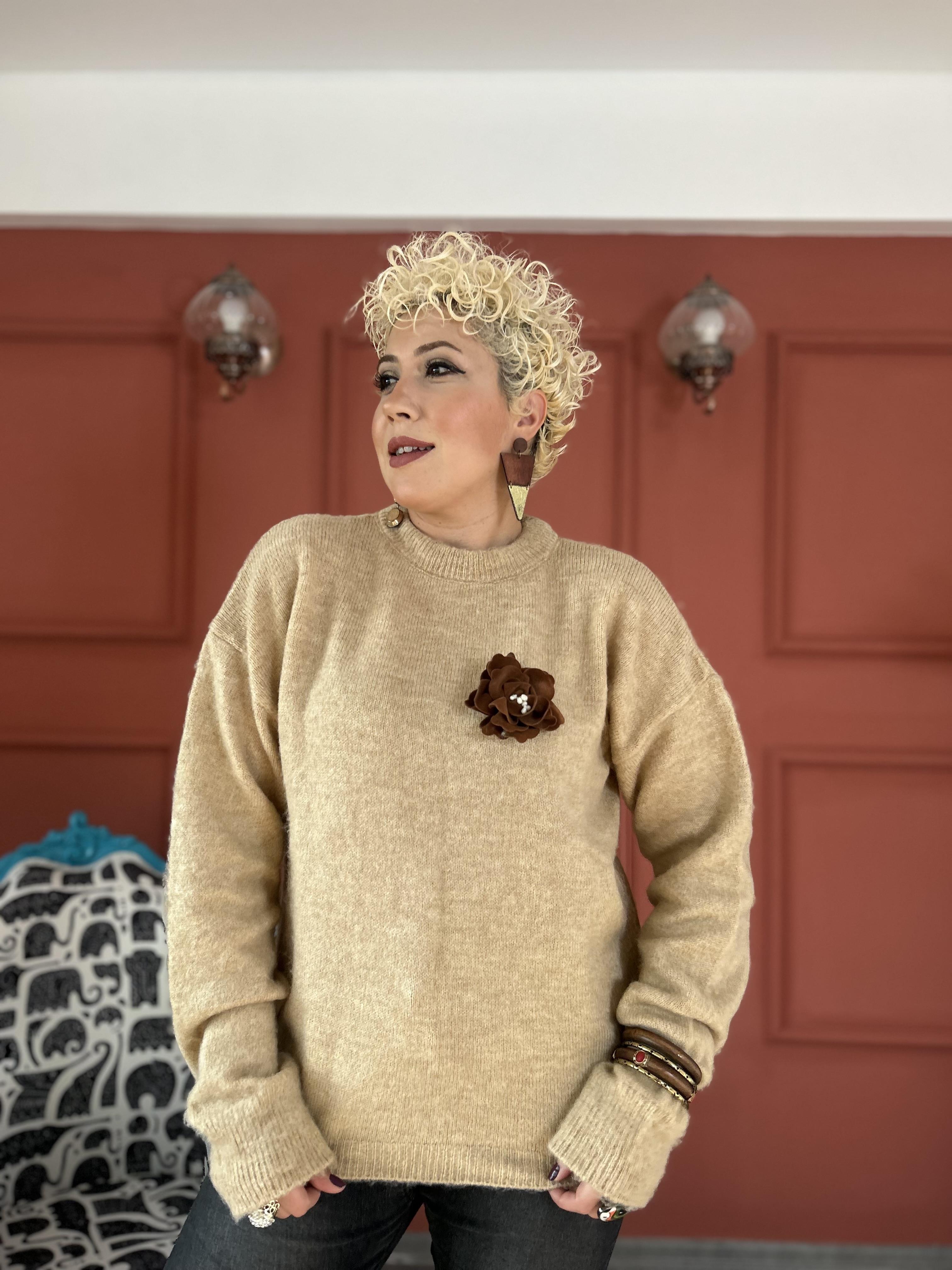 Orjinal Marka Krem Yumoş Kazak