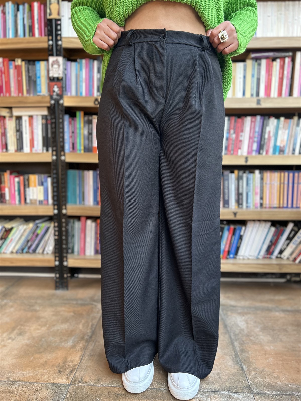 Siyah Renk Palazzo Pantalon