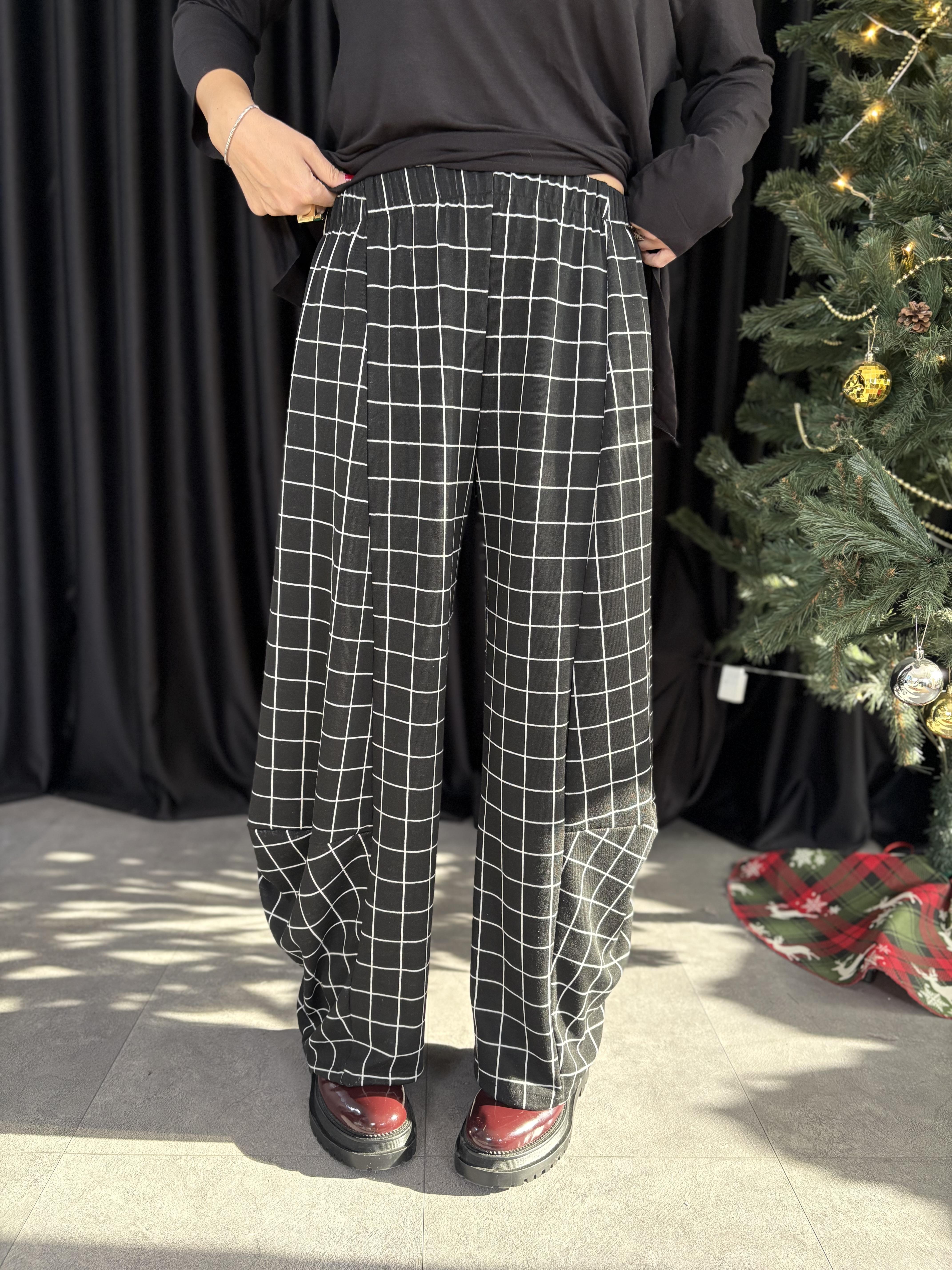 Siyah Triko Şalvar Pantolon