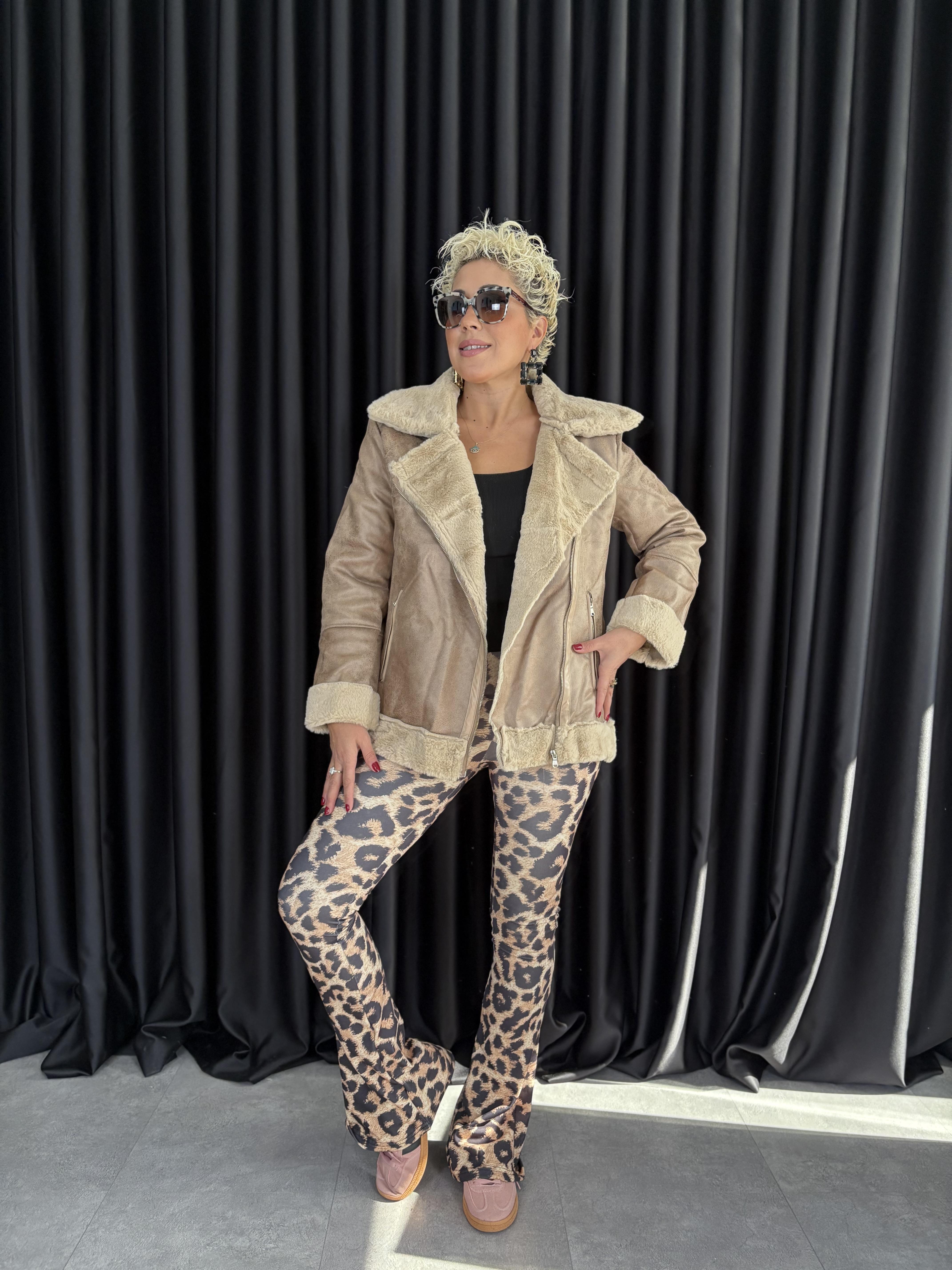 Süet Kürklü Vizon Mont