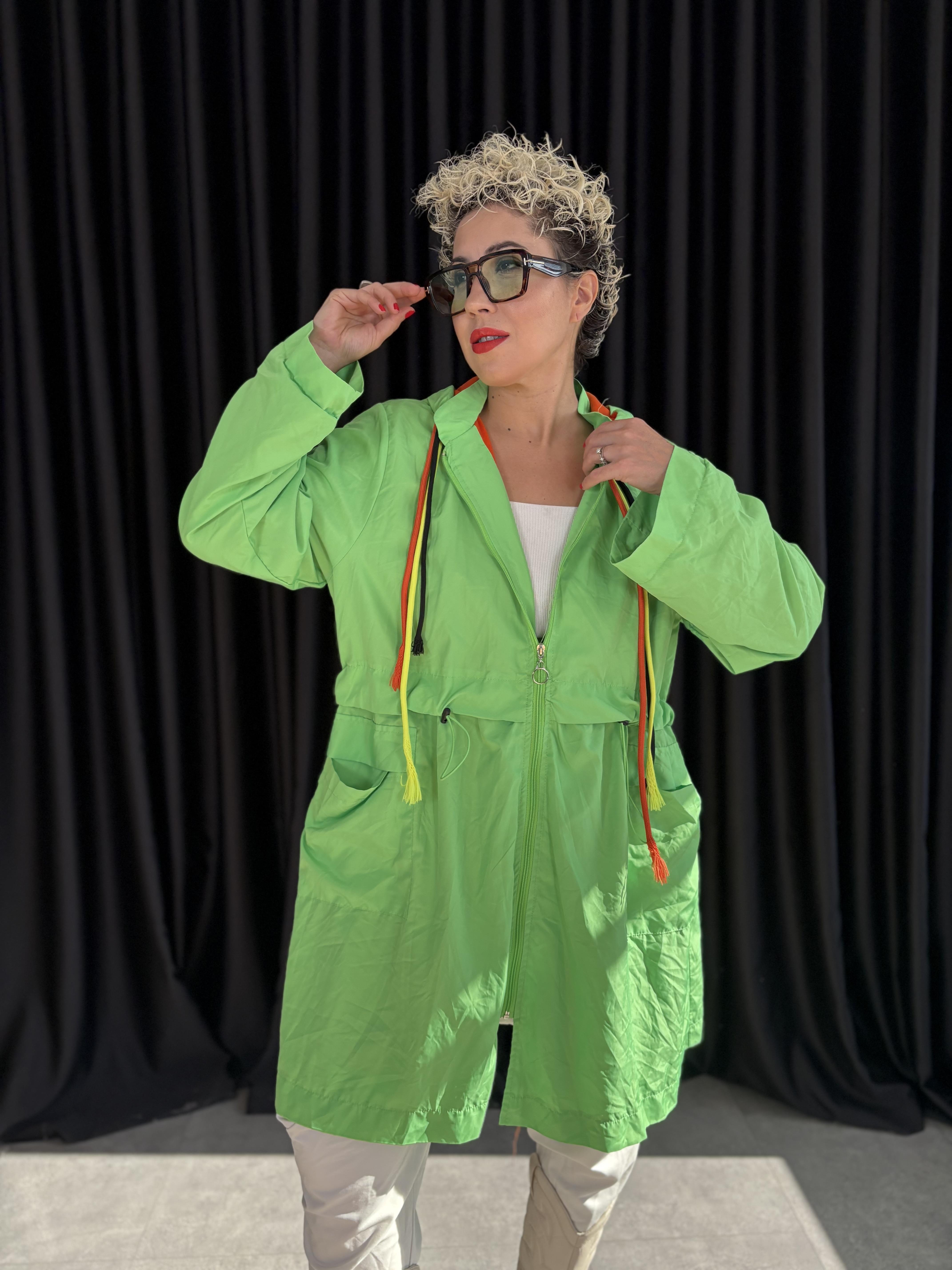 Yeşil Polarlı Yağmurluk