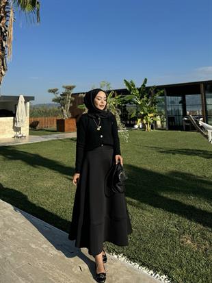 Çan Kesim Puf Mila Etek Beyaz