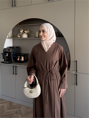 Rima Keten Elbise Beyaz (4527)