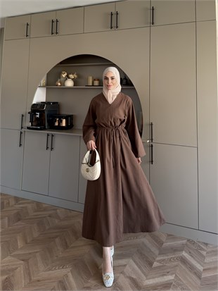 Rima Keten Elbise Beyaz (4527)