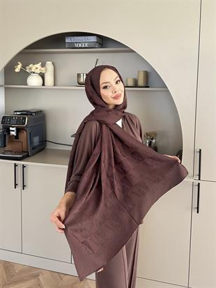 Acı Kahve VA Dama Desen Naia Şal