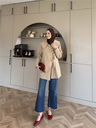 Adel Bebe Yaka Trenç Camel (0060)