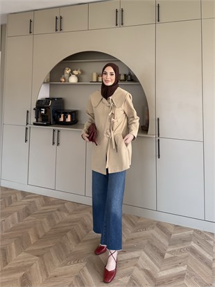 Adel Bebe Yaka Trenç Camel (0060)