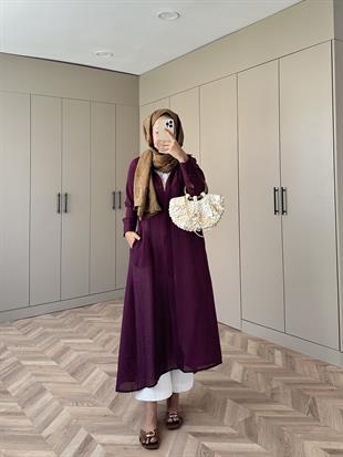 Adel Uzun Gömlek Mürdüm