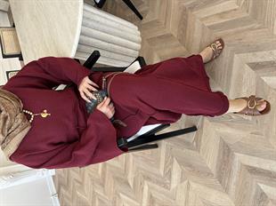 Afra İplik Elbise Bordo