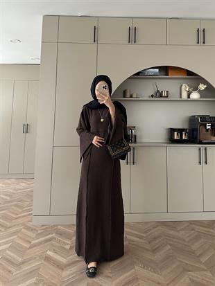 Afra İplik Elbise Kahverengi