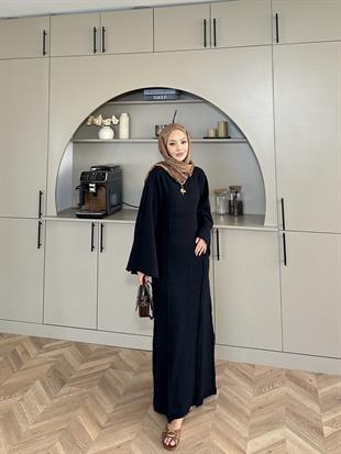 Afra İplik Elbise Koyu Lacivert