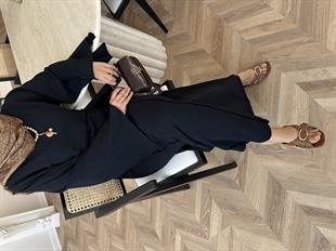 Afra İplik Elbise Koyu Lacivert