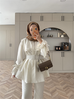 Afsan Cupra Pantolonlu Takım Beyaz (2063)