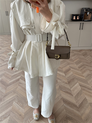 Afsan Cupra Pantolonlu Takım Beyaz (2063)