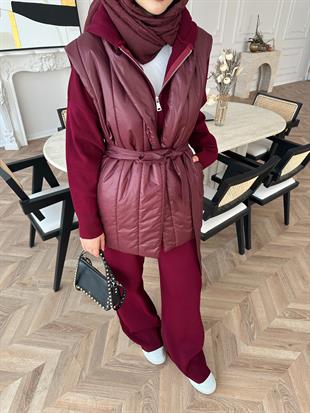 Alex Şişme Yelek Bordo