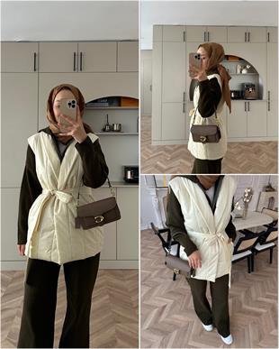 Alex Şişme Yelek Ekru