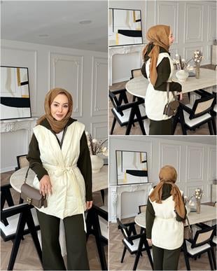 Alex Şişme Yelek Ekru