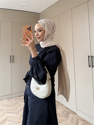 Alexis Yandan Bağlamalı Kot Elbise Lacivert (1891)