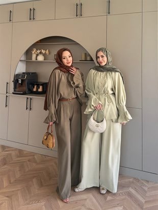 Allow Düğmeli Pantolonlu Takım Haki (3079)
