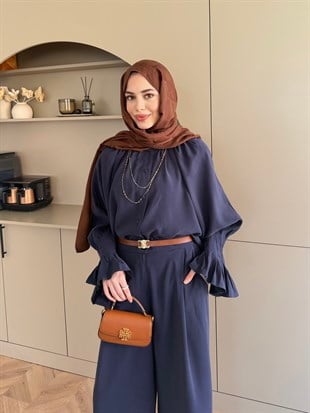 Allow Düğmeli Pantolonlu Takım Lacivert (3079)