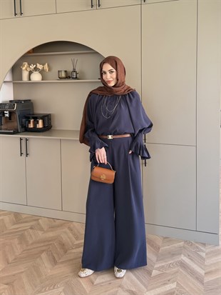 Allow Düğmeli Pantolonlu Takım Lacivert (3079)