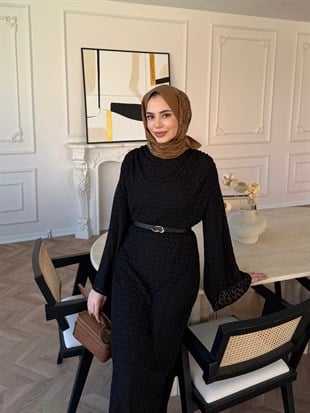 Allure Dantel Elbise Siyah (4465)