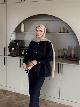 Alvora Beli Büzgülü Cupra Takım Siyah (2310)