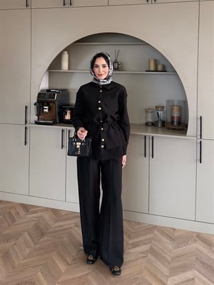 Alvora Beli Büzgülü Cupra Takım Siyah (2310)