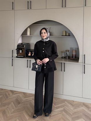 Alvora Beli Büzgülü Cupra Takım Siyah (2310)