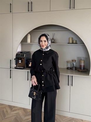 Alvora Beli Büzgülü Cupra Takım Siyah (2310)