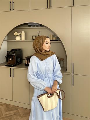 Alya Müslin Elbise Mavi