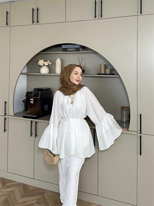 Amaris Pantolonlu Takım Pudra