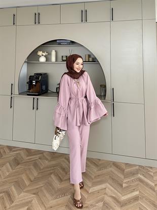 Amaris Pantolonlu Takım Gül Kurusu